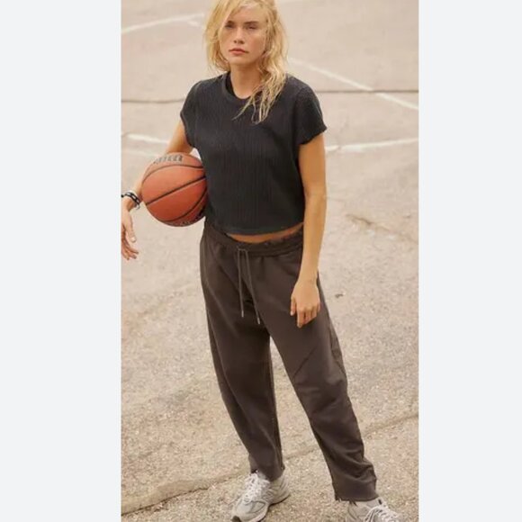 Free People Movement All Day Everyday Pant Washed Black Size Small - Picture 1 of 7